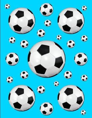 Book cover for Soccer Notebook Score Keeping Journal Sky Blue 150 College Ruled Pages 8.5 X 11