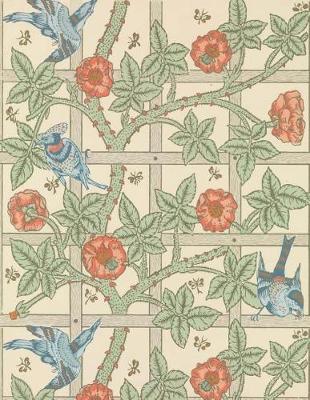 Book cover for Birds, William Morris. Blank Journal