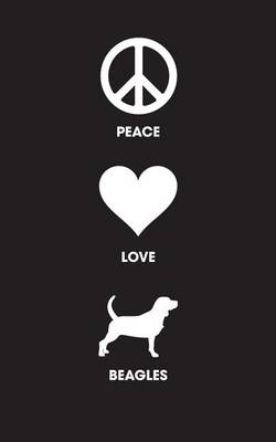 Book cover for Peace Love Beagles