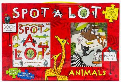 Book cover for Spot a Lot Animals Board Book & Giant Floor Puzzle