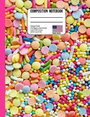 Book cover for Composition Notebook College Ruled 110 Pages Lined Sheets 7.44 x 9.69 Inches Made in USA