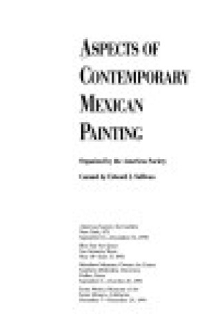 Cover of Aspects of Contemporary Mexican Painting