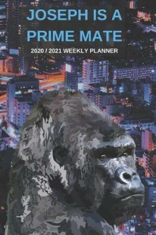 Cover of 2020 / 2021 Two Year Weekly Planner For Joseph Name - Funny Gorilla Pun Appointment Book Gift - Two-Year Agenda Notebook