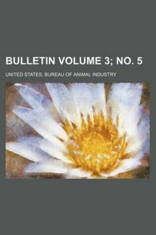 Cover of Bulletin Volume 3; No. 5