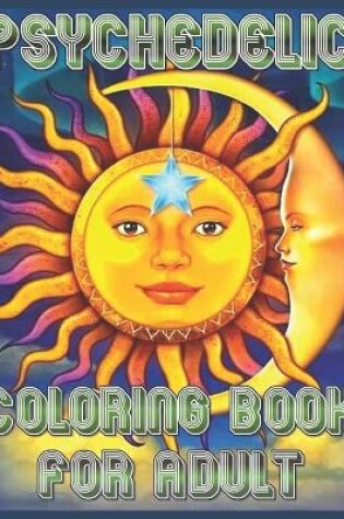 Cover of psychedelic coloring book for adult