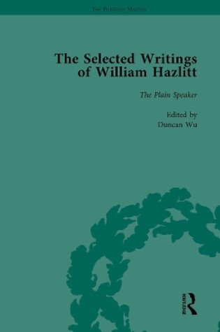 Cover of The Selected Writings of William Hazlitt Vol 8