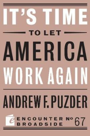 Cover of It's Time to Let America Work Again