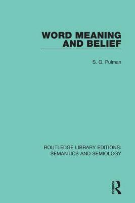 Book cover for Word Meaning and Belief