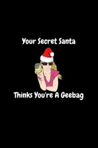 Cover of Your Secret Santa Thinks You're a Geebag Blank Funny Notebook Gift