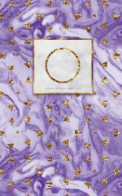 Book cover for O - Gold Purple Marble Notebook 5 X 8