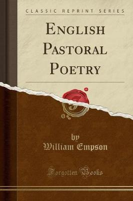 Book cover for English Pastoral Poetry (Classic Reprint)