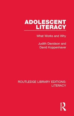 Book cover for Adolescent Literacy