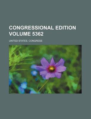 Book cover for Congressional Edition Volume 5362