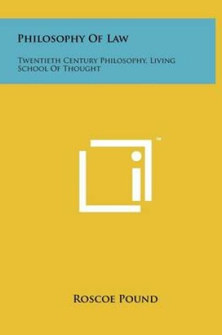 Cover of Philosophy Of Law