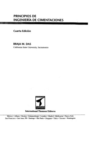 Cover of Principios de Ingenieria de Cimentaciones - 4b* Edicion