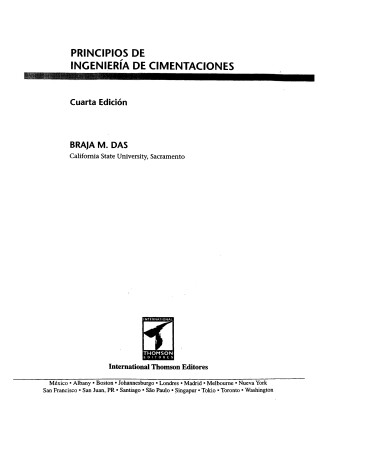 Book cover for Principios de Ingenieria de Cimentaciones - 4b* Edicion