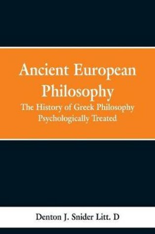 Cover of Ancient European Philosophy