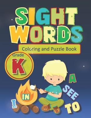 Book cover for Sight Words Coloring and Puzzle Book