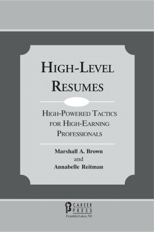 Book cover for High-Level Resumes
