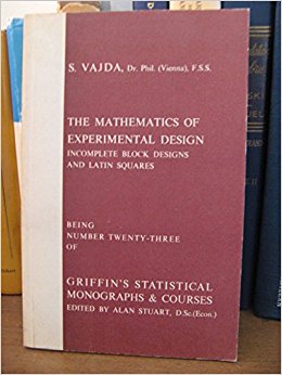 Book cover for Mathematics of Experimental Design