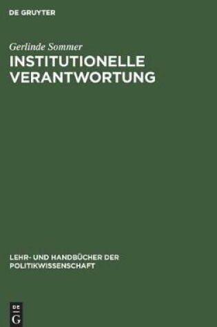 Cover of Institutionelle Verantwortung