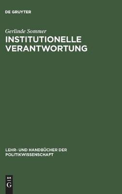 Book cover for Institutionelle Verantwortung