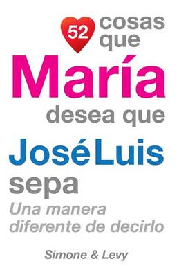 Book cover for 52 Cosas Que María Desea Que José Luis Sepa