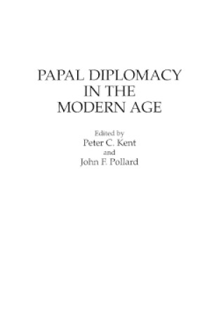 Cover of Papal Diplomacy in the Modern Age