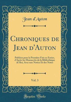 Book cover for Chroniques de Jean d'Auton, Vol. 3