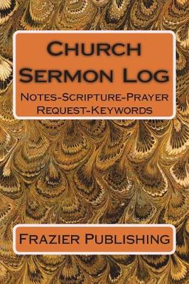 Book cover for Church Sermon Log