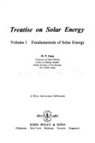 Cover of Treatise on Solar Energy