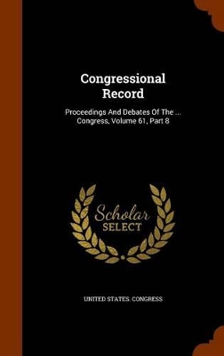 Book cover for Congressional Record