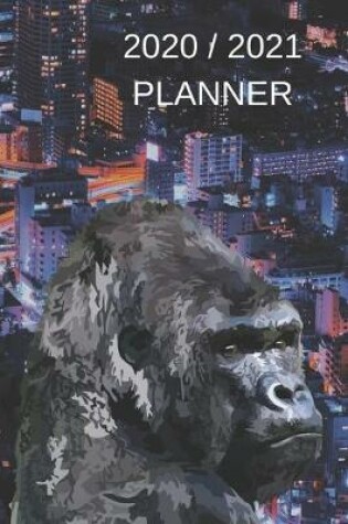 Cover of 2020 / 2021 Two Year Weekly Planner - Appointment Book Gift - Funny Two-Year Agenda Notebook - Gorilla Art Ed.