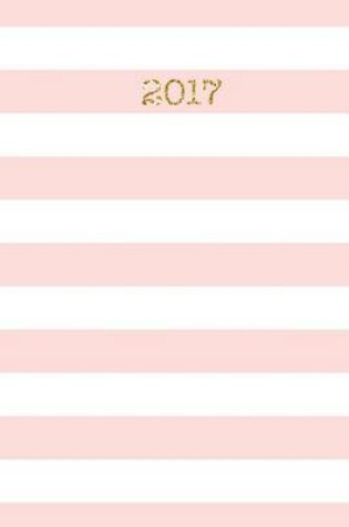 Cover of 2017 Journal Blush Pink White Stripes