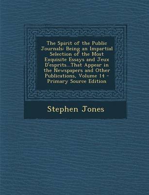 Book cover for The Spirit of the Public Journals