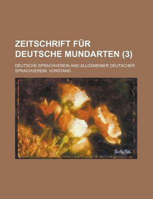 Book cover for Zeitschrift Fur Deutsche Mundarten (3)