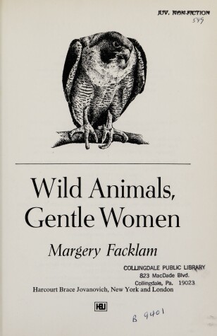 Book cover for Wild Animals, Gentle Women