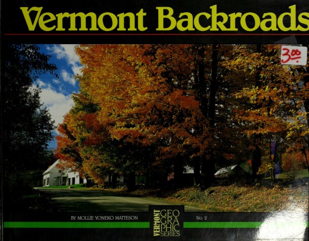 Book cover for Vermont Backroads #