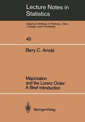 Cover of Majorization and the Lorenz Order: A Brief Introduction