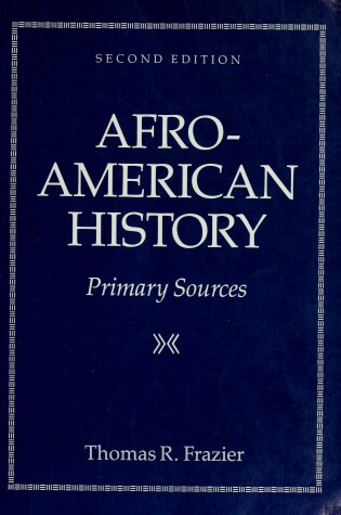 Cover of Afro-American History