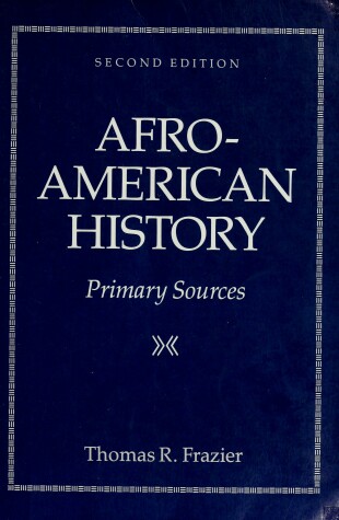 Book cover for Afro-American History