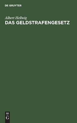 Book cover for Das Geldstrafengesetz