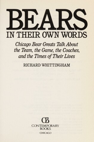 Cover of Bears, in Their Own Words