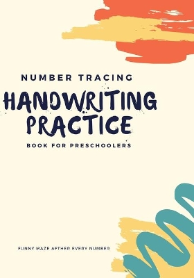 Book cover for Number tracing HANDWRITING PRACTICE book for preschoolers