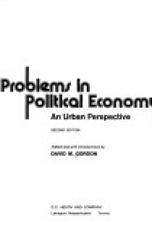 Cover of Problems in Political Economy