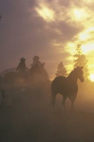 Cover of 2020 Daily Planner Horse Photo Equine Herding Horses Sunset 388 Pages