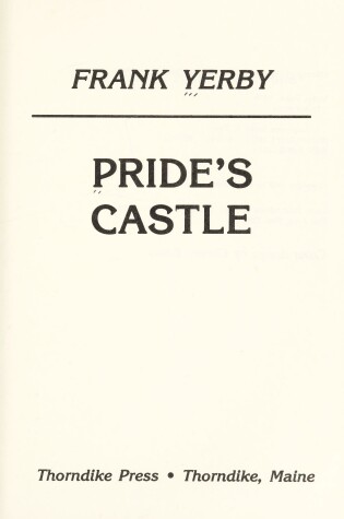 Cover of Pride's Castle