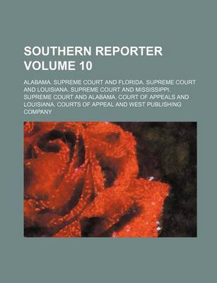 Book cover for Southern Reporter Volume 10