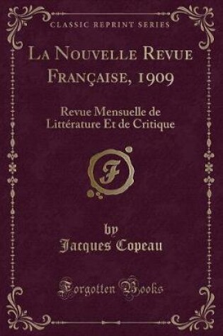 Cover of La Nouvelle Revue Française, 1909