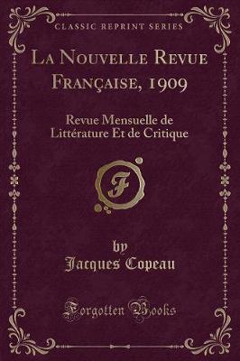 Book cover for La Nouvelle Revue Française, 1909